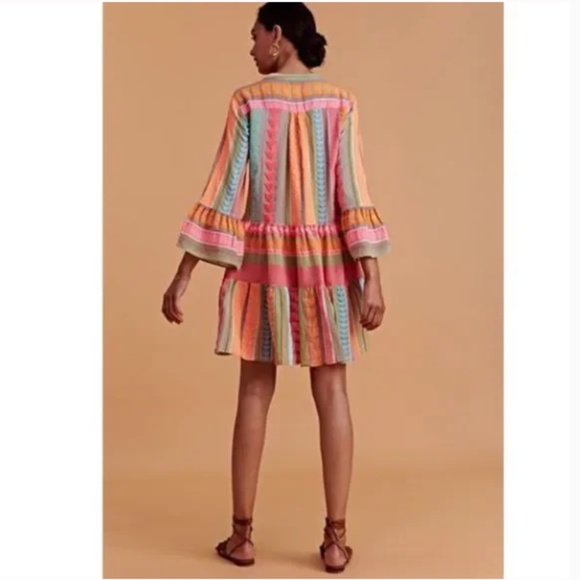 Devotion Twins Embroidered Ella Tunic Dress Multi S NWOT - Picture 6 of 13